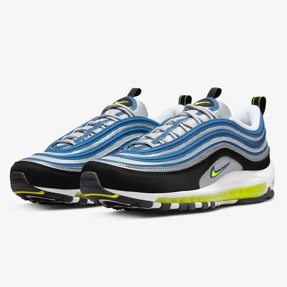 NWOB Nike Shoes Women’s Nike Air Max 97 Og Atlantic Blue/Yellow Dq9131-400 - Picture 3 of 12